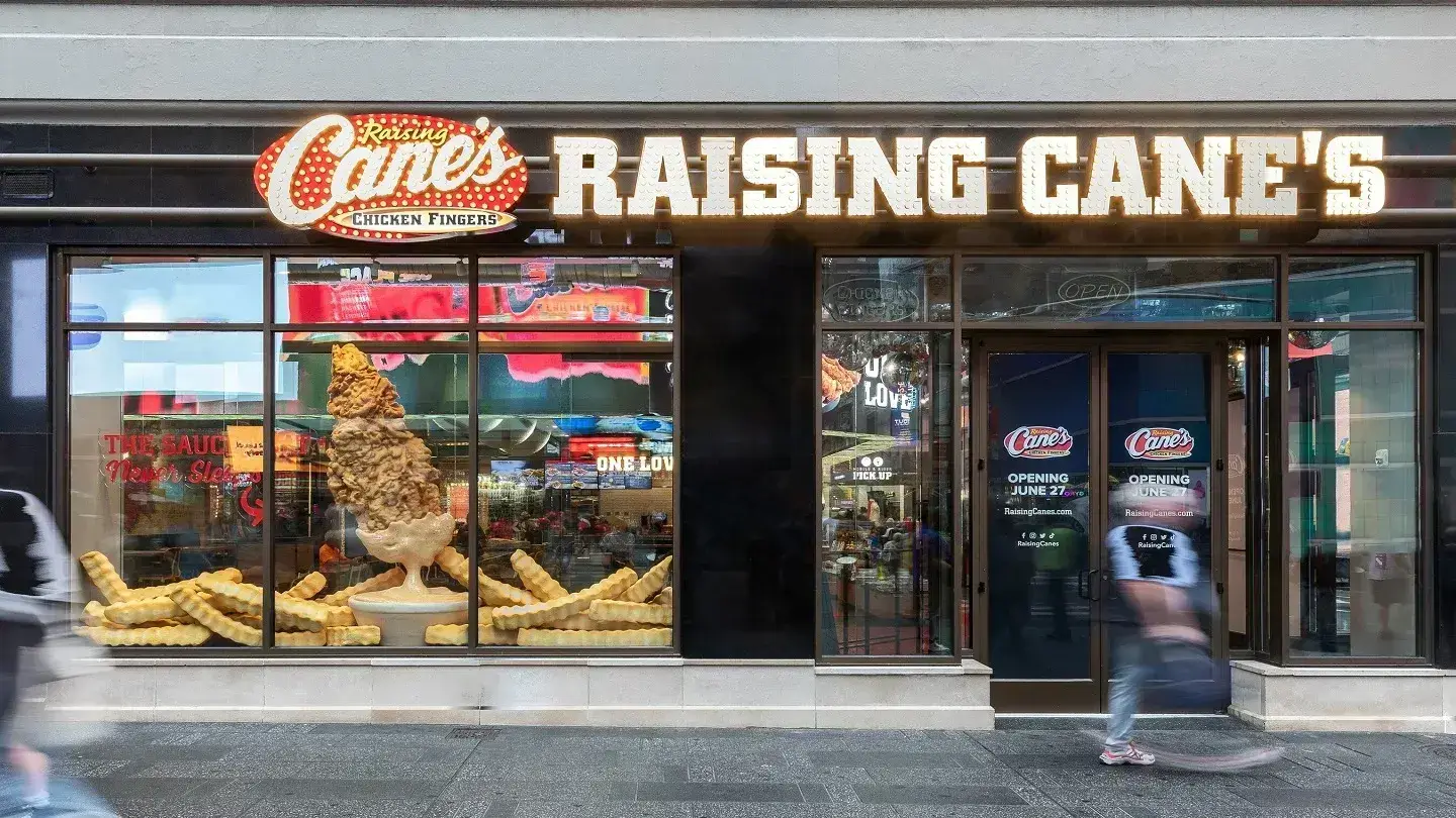 Raising Cane's debuts its first New York City location with unique decor, larger space, and self-service kiosks, set to become its Global Flagship.