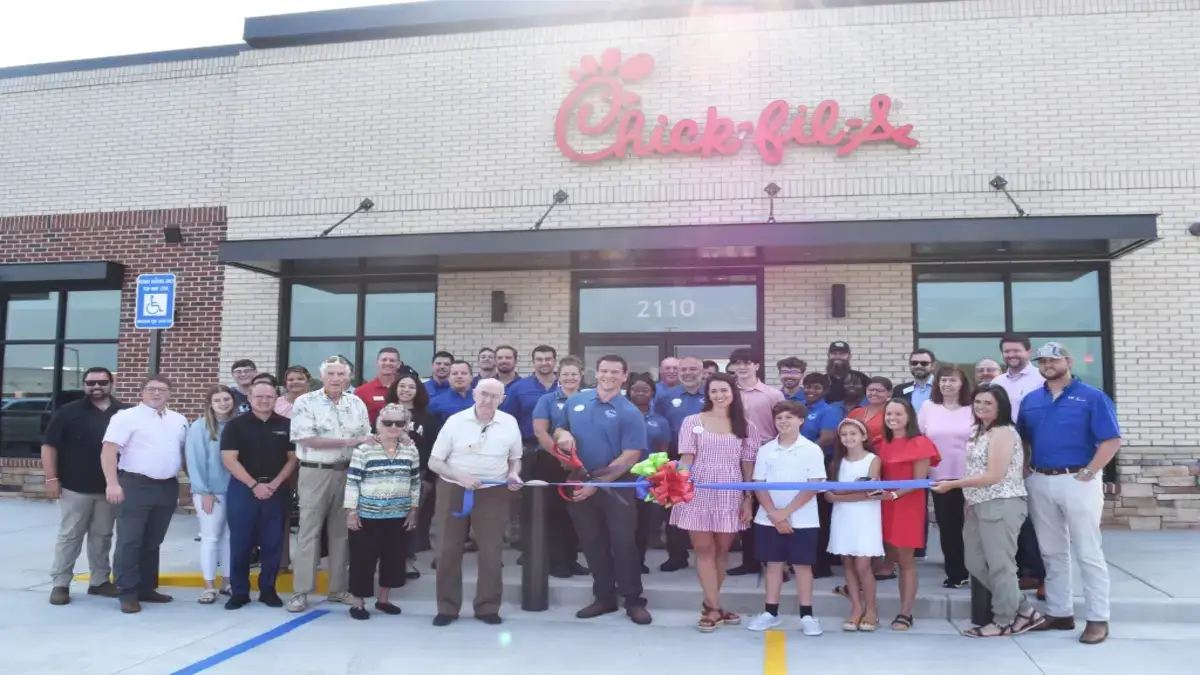 "LaGrange-Troup County Chamber of Commerce celebrates opening of new Chick-fil-A location on Vernon Road, embracing change and community support."