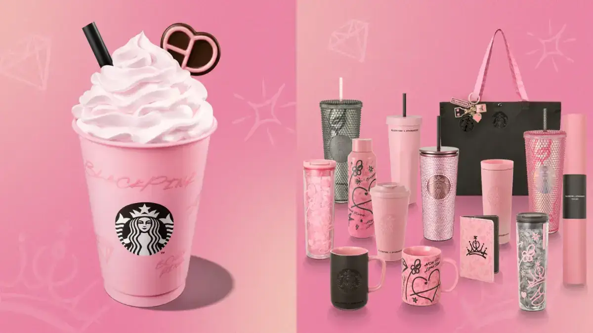 Starbucks & BLACKPINK launch iconic BLINKs drinks & accessories across Asia. Try the BLACKPINK Frappuccino & stylish limited-edition merchandise!